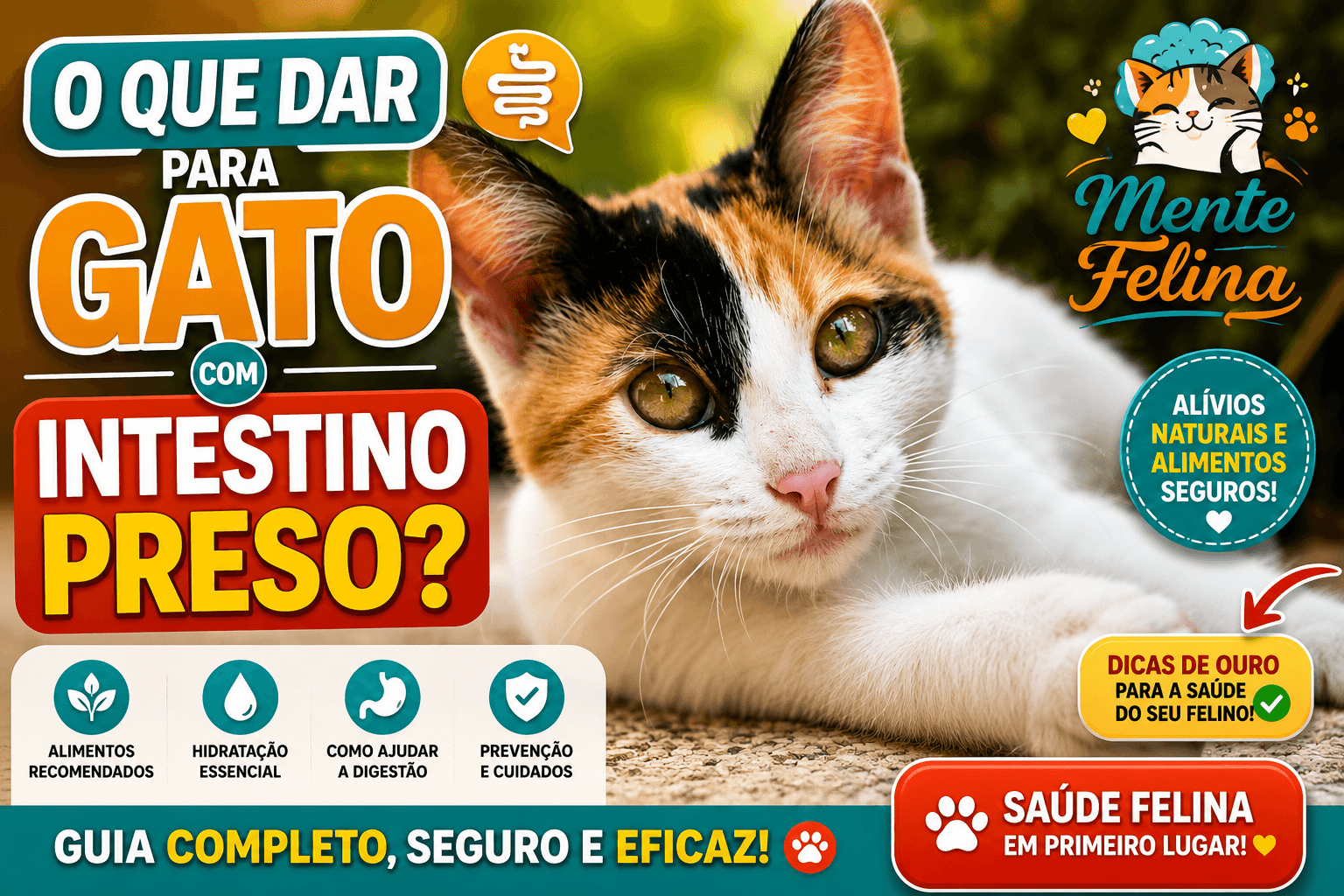 O que dar para gato com intestino preso