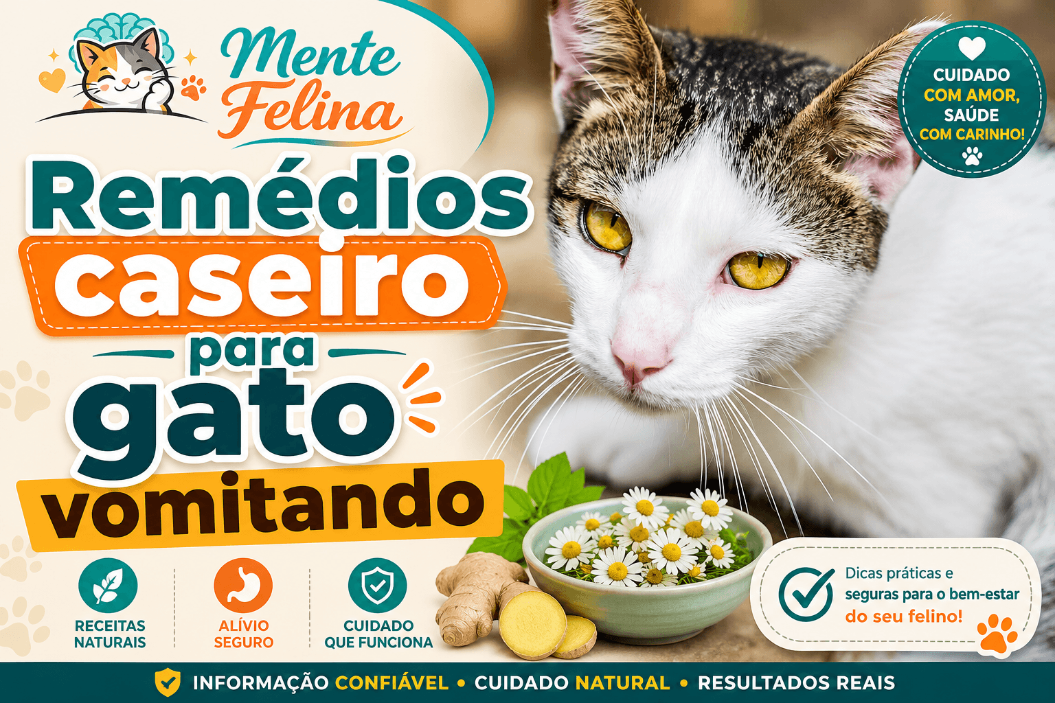 Remédios caseiro para gato vomitando