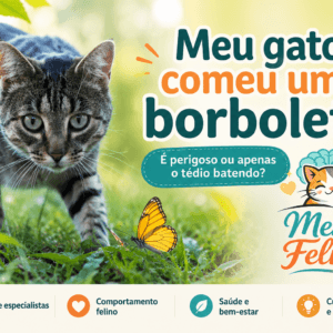 Meu gato comeu uma borboleta: É perigoso ou apenas o tédio batendo?
