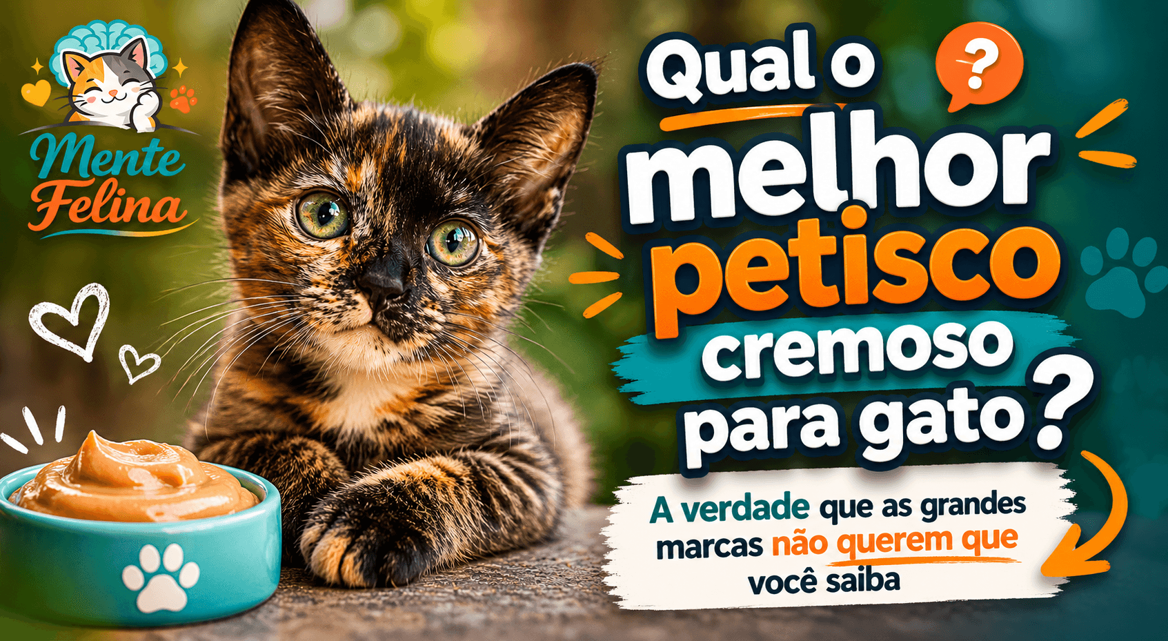 Qual o melhor petisco cremoso para gato