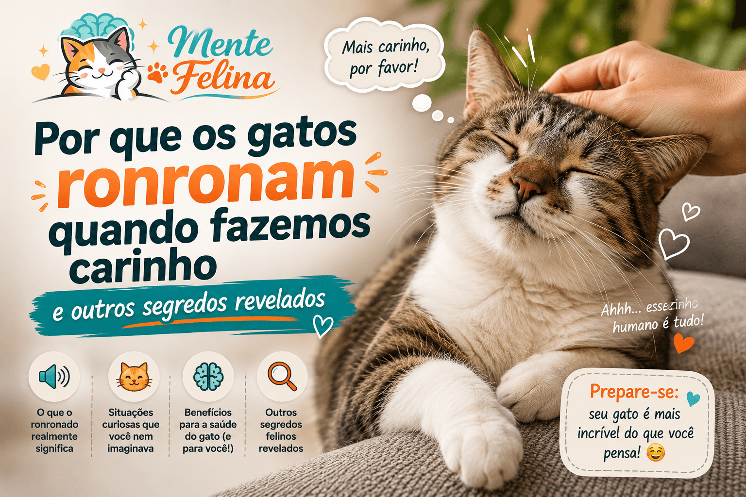 Por que os gatos ronronam quando fazemos carinho
